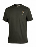  - Hubertus pánské tričko s výšivkou olivová / L