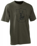  - Tričko s krátkým rukávem Deerhunter Logo kôrovo zelená / 4XL