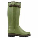  - Le Chameau Gummistiefel Chasseur Cuir Prestige, Farbe vert vierzon. Größe 41. Zelený vierzon / 46