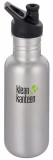  - Klean Kanteen pitná láhev Klasická, barevně broušená nerezová ocel. Kapacita 532 ml. Pohotovostní hmotnost 187 g. Mineral červená / 535 ml